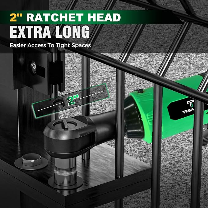 Cordless Electric Ratchet Wrench Set, 40FT-LBS 3/8" Ratchet, 12V Cordless - Image 6