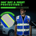 BeautyWill Custom Logo 10/20 Pack Safety Vest Class2 High Visibility Vest - Image 2