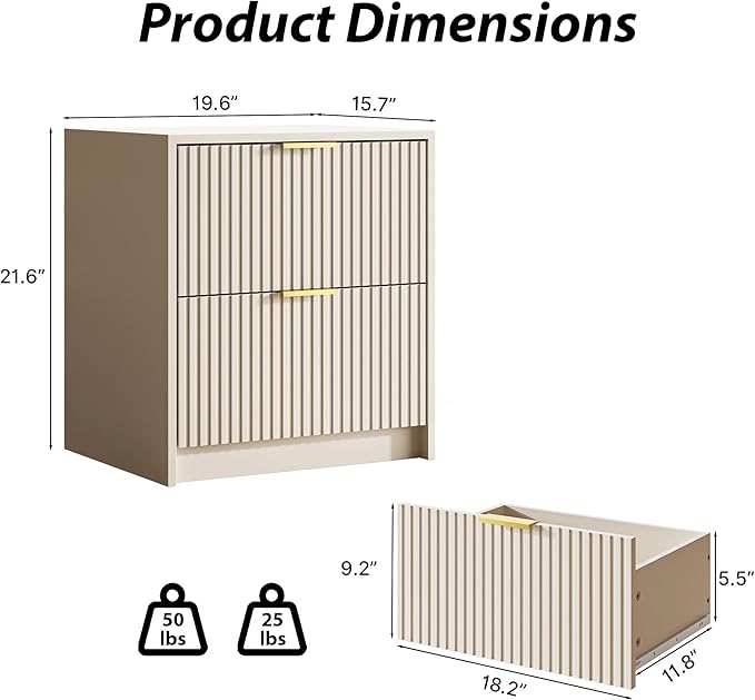 3-Piece Dresser Bedroom Set, 5 Drawer Dresser & 2 Drawer Nightstands - Image 5
