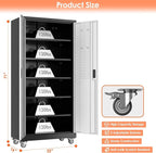 Aobabo 71" H×32" W×16" D Metal Storage Cabinet - Image 3