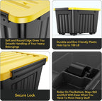 Nazhura 97 Quart Plastic Storage Bin, Stackable and Nestable Storage Boxes - Image 9