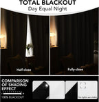 Deconovo Total Blackout Curtains 2 Panels W42 x L72— 100% Blackout, Thermal - Image 4