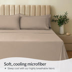LuxClub 4 PC Queen Sheet Set, Deep Pockets Wrinkle Free Cooling Bed Sheets - Image 3