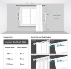 Deconovo Back Tab and Rod Pocket Curtains Blackout Shades Room Darkening Blinds - Image 8
