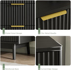 LYNSOM Fluted 8 Drawer Dresser for Bedroom, Wood Dresser TV Stand & Storage - Image 4
