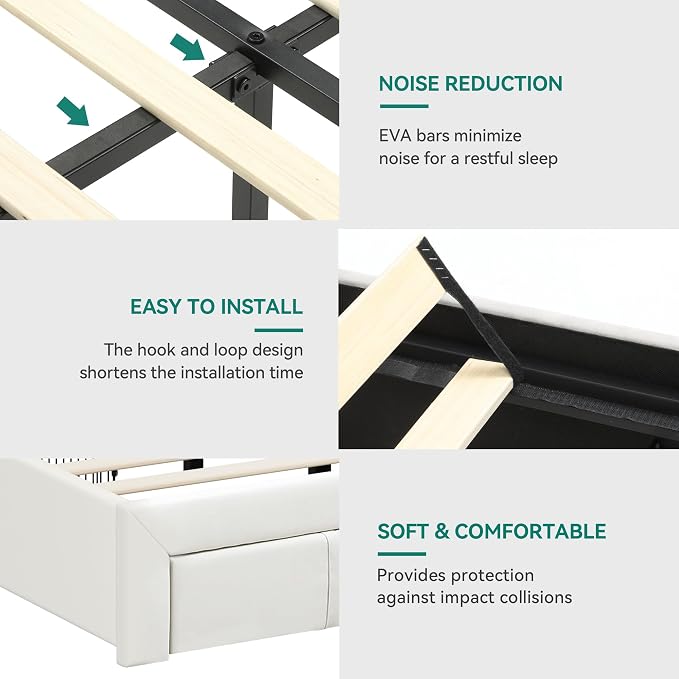 YITAHOME King Size Bed Frame, Storage Bed Frame - Image 6
