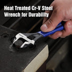 WORKPRO 6-Inch Adjustable Wrench, Wide Jaw Cr-V Steel Black Oxide Finish - Image 6