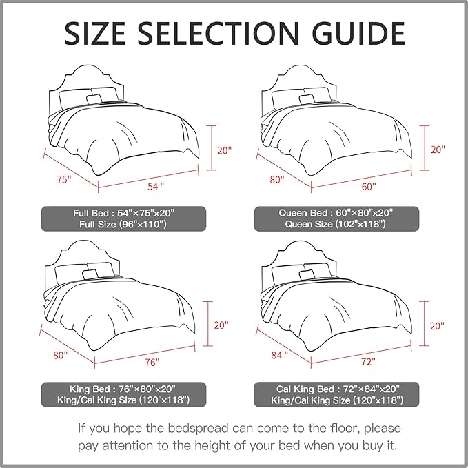 CHIXIN Oversized Bedspread Coverlet Set King Size - Image 6