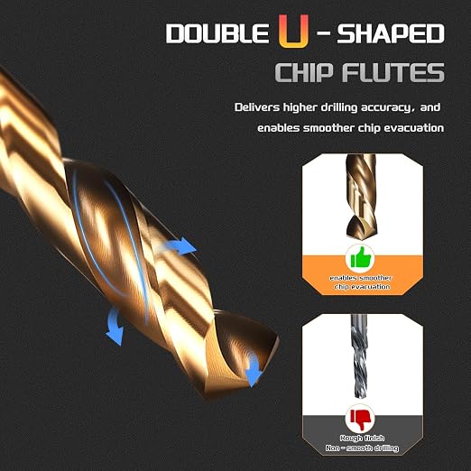 Drill Bit, 3/32" Cutting Diameter, 4241 HSS Black and Gold 118° Cutting Angle - Image 5
