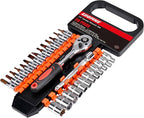 Egofine 28pcs 1/4 Inch Ratchet Socket Wrench Set, Drive Socket Set by Egofine