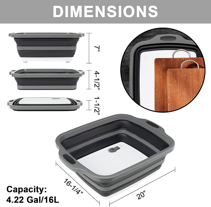 Tiawudi Large Collapsible BBQ Prep Tub - Image 2