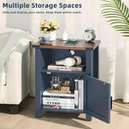 Joaxswe Night Stand with Charging Station and USB Port, 18 Inch Farmhouse - Image 5
