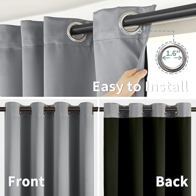 BGment Short 100% Blackout Curtains - Image 6