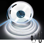 White COB LED Strip Lights 32.8ft, 6500K Dimmable Ultra Bright Daylight White by AXMOTUT