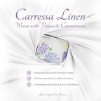 Carressa Linen Luxury Egyptian Cotton Queen Stripe Sheet Set, 600 Thread Count - Image 8