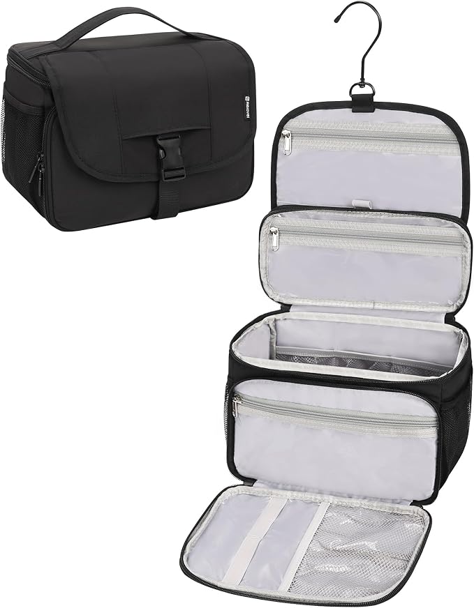 Relavel Toiletry Bag for Men, Hanging Toiletries Bag for Women Water Resistant by Relavel