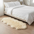 Premium Champagne Sheepskin Rug Genuine Double 2x6ft Pelt Fluffy Fur Rug by SuperAreaRugs