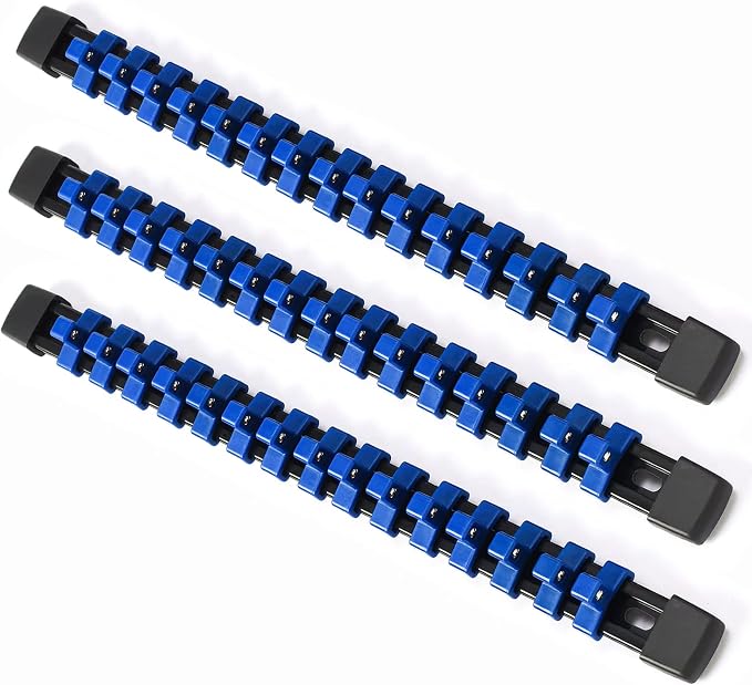 ALOANES 3 PC ABS Socket Organizer, 3/8 inch, Drive Socket Rail Holders by Aloanes