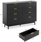 LYNSOM Fluted 8 Drawer Dresser for Bedroom, Wood Dresser TV Stand & Storage - Image 2
