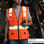 Neopelta Reflective Safety Vest Orange Mesh, Made - Image 6