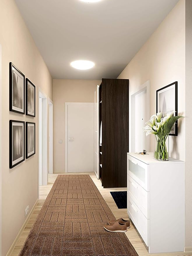 15 ft Extra Long Brown Hallway Kitchen Runner Rug Non-Slip Washable, Custom - Image 2