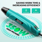 SEEKONE 350W Mini Heat Gun, Dual-Temp Model 500℉ & 842℉（260℃ & 450℃）Fast Heat - Image 3