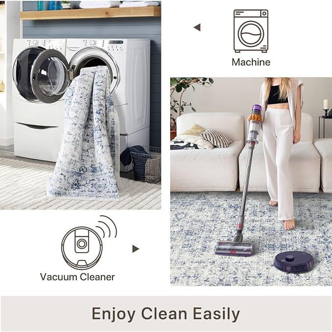 3x5 Rug, Small Area Rug for Living Room, Machine Washable Non-Slip Throw Rug - Image 4