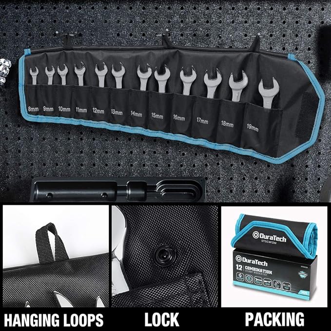DURATECH Stubby Combination Wrench Set, 12 Point, CR-V Steel, - Image 6