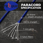 TECEUM 5/32" Paracord Rope 1000 – 1000ft / 200ft / 100ft / 50ft – Tactical - Image 2