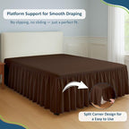 Rajlinen Ruffled Bed Skirt Queen, 24 Inch Drop Dust Ruffle - Image 5