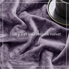 SMILETIME Lilac Purple Crushed Velvet Curtains 52x96 inch Luxurious Thermal - Image 5