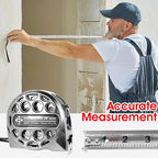 2 PCS/Pack Tape Measure 25'FT Foot/7.5M Retractable Measuring Tape Double Side - Image 8