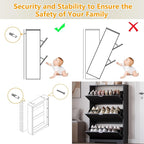 Entryway Shoe Cabinet with 3 Flip Drawers, Narrow Shoe Organizer Cabinet with - Image 7