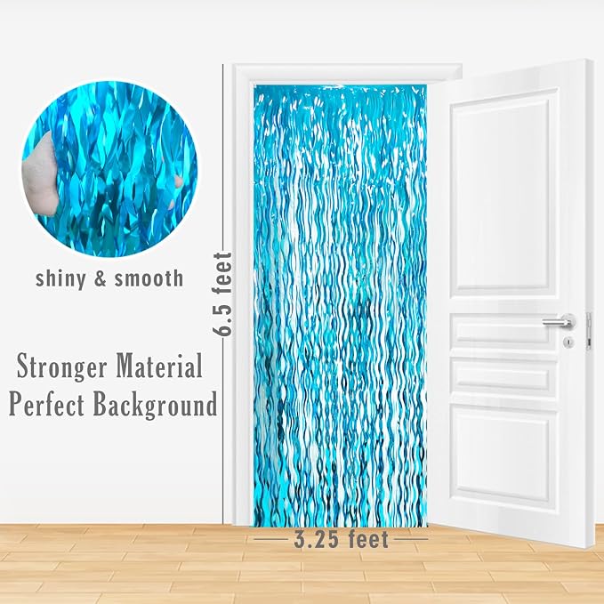 Goer Metallic Tinsel Foil Fringe Curtains - Image 6