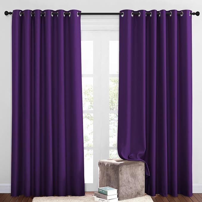NICETOWN Blackout Living Room Curtains Extra Wide, Triple Weave Grommet Top by NICETOWN