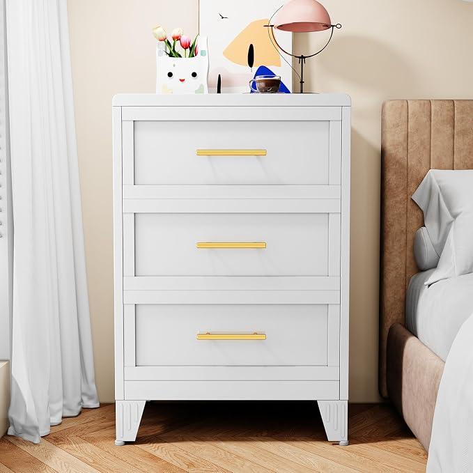 Metal Small Dresser for Bedroom, 3 Drawer Dresser - Image 2