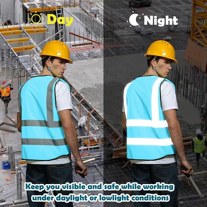 BeautyWill Custom Logo 10/20 Pack Safety Vest Class2 High Visibility Vest - Image 5
