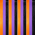 GOER 3.2 ft x 8.2 ft Metallic Tinsel Foil Fringe Party Backdrop by GOER