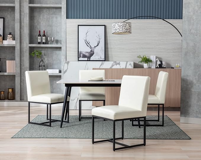 CIMOTA Modern Dining Chairs Set of 8, Leather Dining Room Chairs Upholstered - Image 2