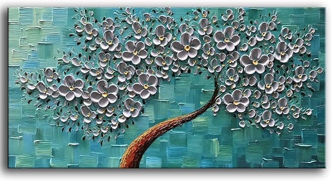 YaSheng Art- 3D Flowers Artwork Oil Painting On Canvas 100% Hand Painted by YaSheng+Art