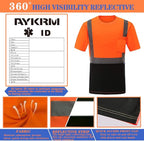 AYKRM Safety T Shirt Reflective High Visibility hi vis Long Sleeve T Shirt - Image 3