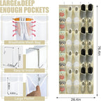Windyun 40 Over the Door Shoe Organizer Large Breathable Mesh Pockets Hanging - Image 2