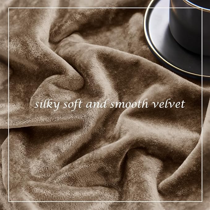 SMILETIME Amber Beige Crushed Velvet Curtains 52x84 inch Luxurious Thermal - Image 5
