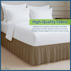 Rajlinen Ruffled Bed Skirt Twin, 24 Inch Drop Dust Ruffle - Image 4