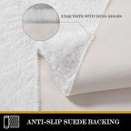Latepis Round Furry Rugs 5ft White Circle Rugs - Image 5