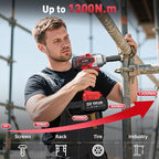 Avrhit Cordless Impact Wrench 1/2 Inch, 1300Nm / 960ft-lbs High Torque Impact - Image 3