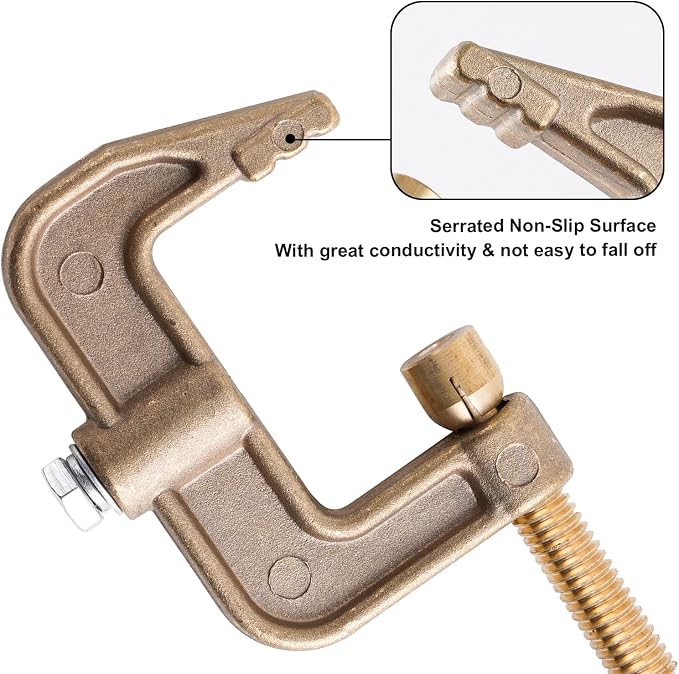 Welding Ground Clamp 500Amp G-style Solid Brass Clamping Range up to 44mm Earth - Image 4