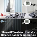 BGment Baby Blue 100% Blackout Curtains - Image 4