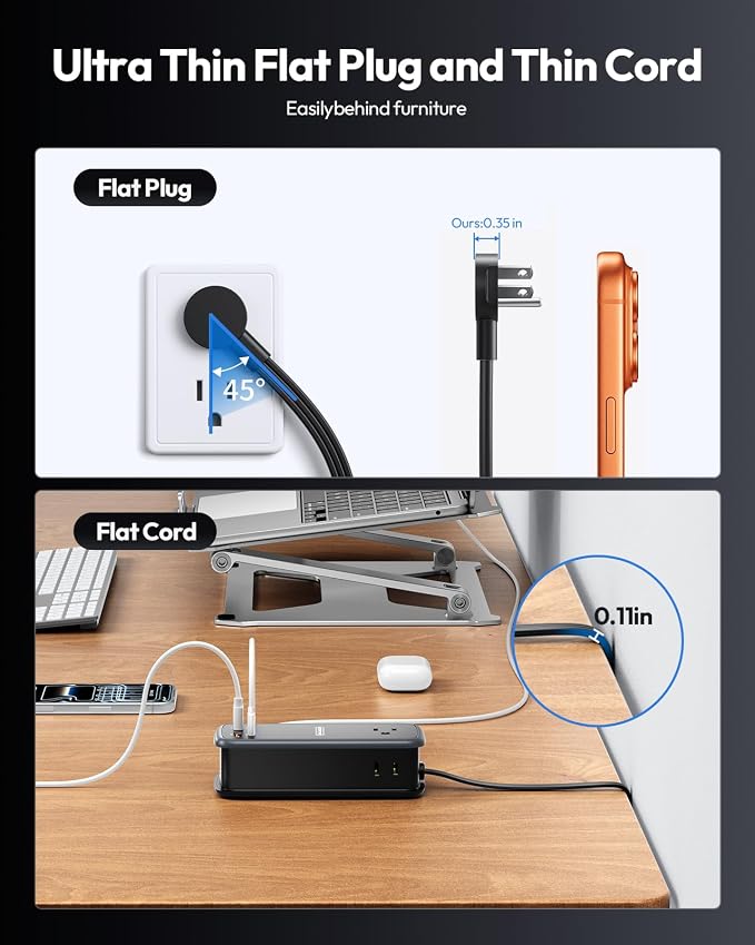 NTONPOWER 100W GAN Ultra Travel Power Strip, 7-in-1 USB C Charging Station - Image 7