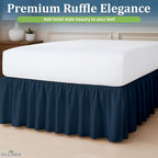 Rajlinen Ruffled Bed Skirt California King, 10 Inch Drop Dust Ruffle - Image 2